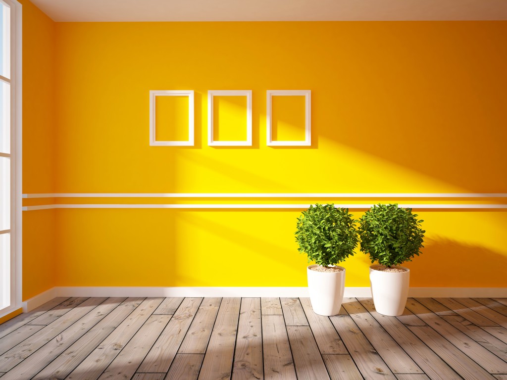 Rénovation mur jaune